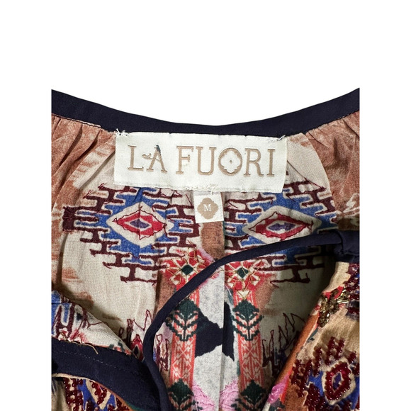 La Fuori Women's Multicolor Bohemian Blouse - Picture 3 of 6